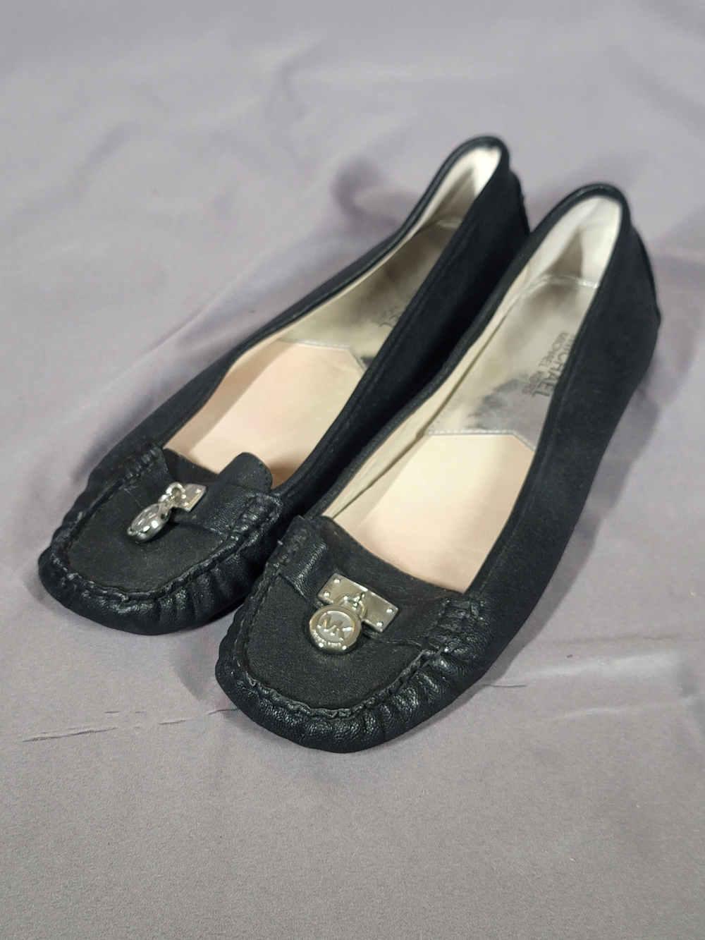 Michael Kors Black Leather Moccasin Loafers